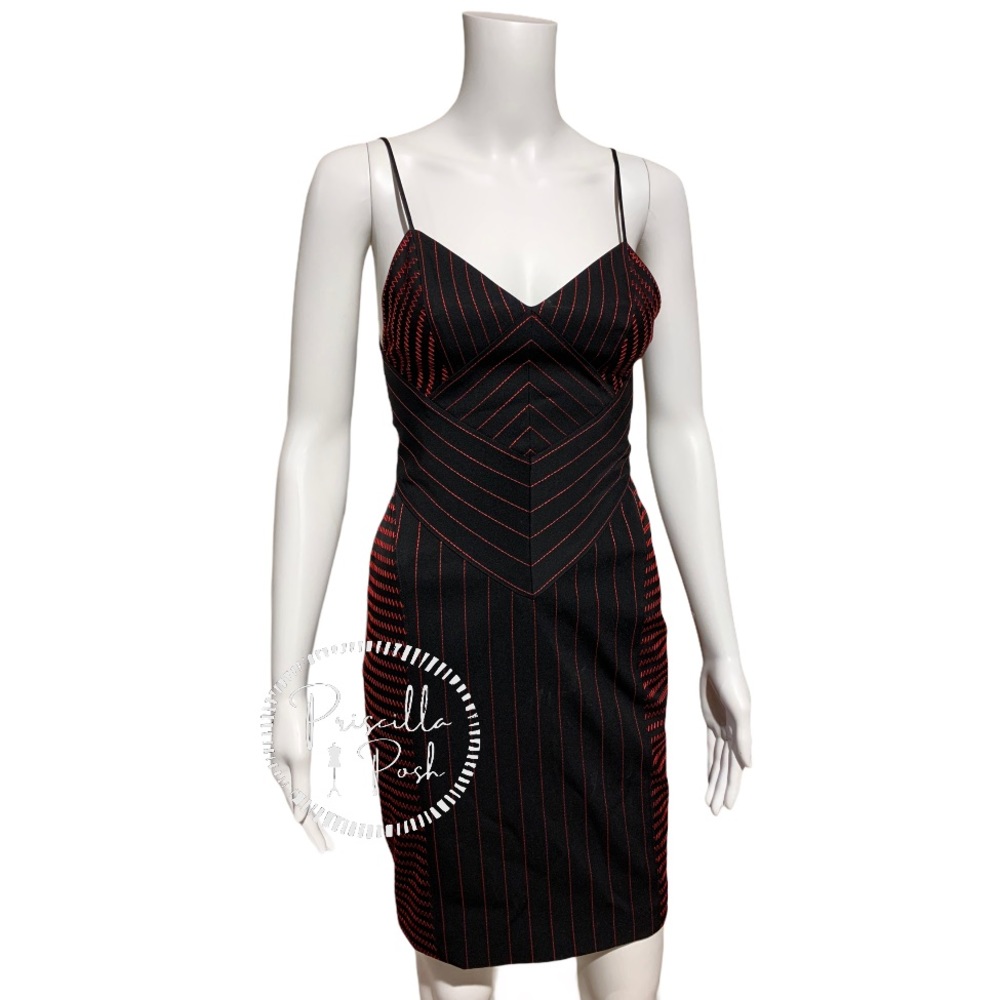 Alexander Wang Black Dress With Red Detail Bodycon - Picture 5 of 16
